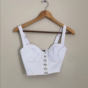 White cropped tanktop